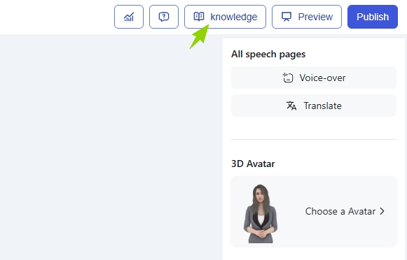 Paste the information you want the AI to reference into the knowledge base.