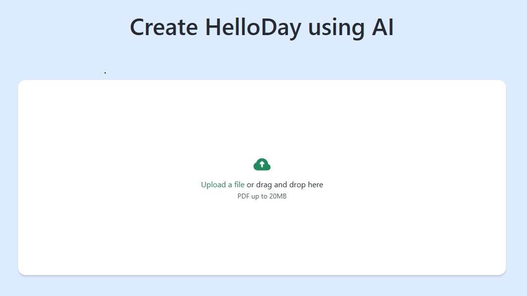 "Upload File" and select your PDF from your device.